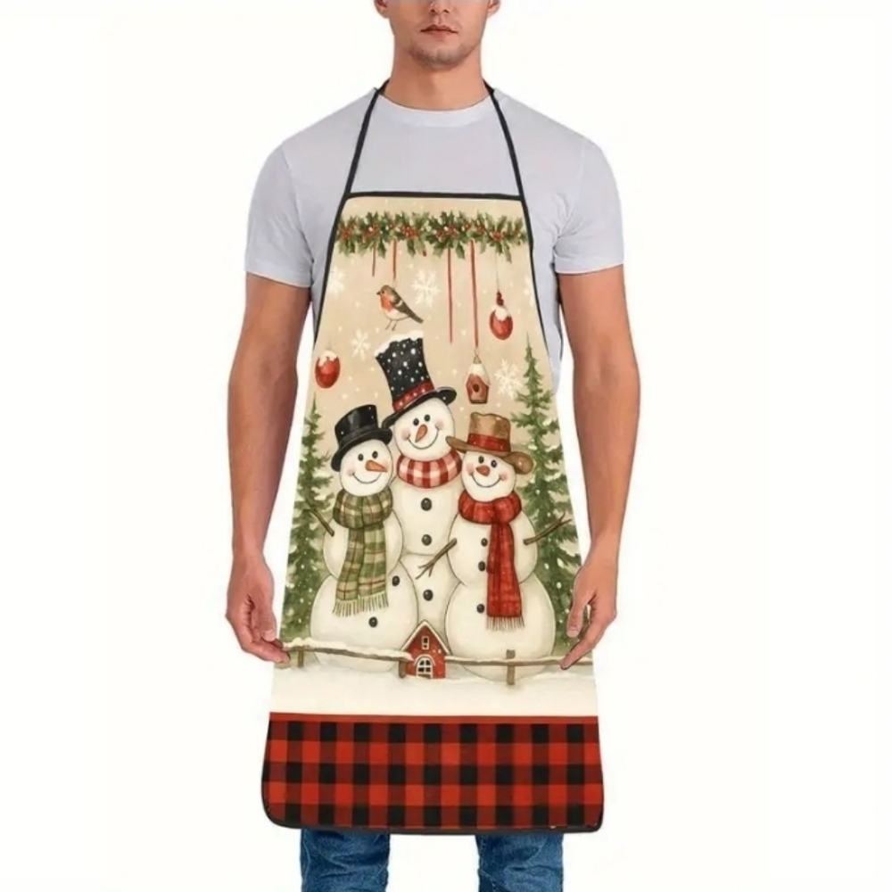 Festive Holiday Snowman Apron. NEW!